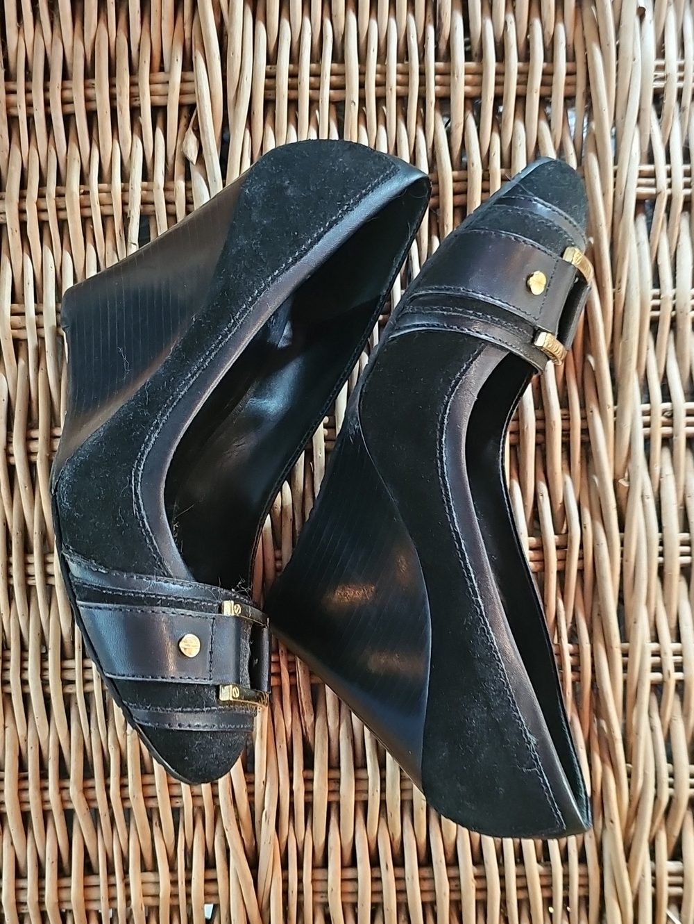 Tory Burch 3.8" Suede Wedge Heels